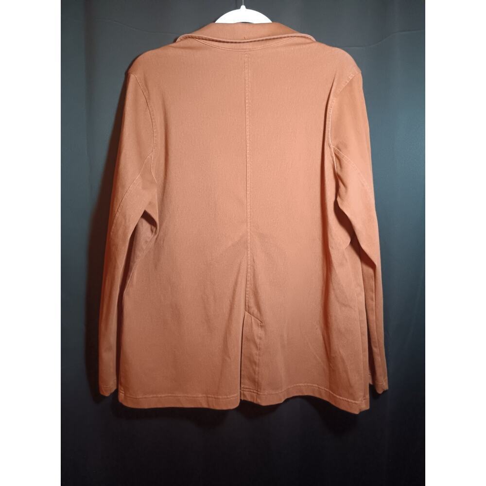 DG2 Diane Gilman Women’s XL Rust Orange Super Stretch Button Front Jacket - Picture 3 of 5